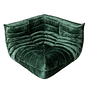 Togo Corner Sofa Washed Velvet Forest Green 0