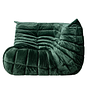 Togo Corner Sofa Washed Velvet Forest Green 1