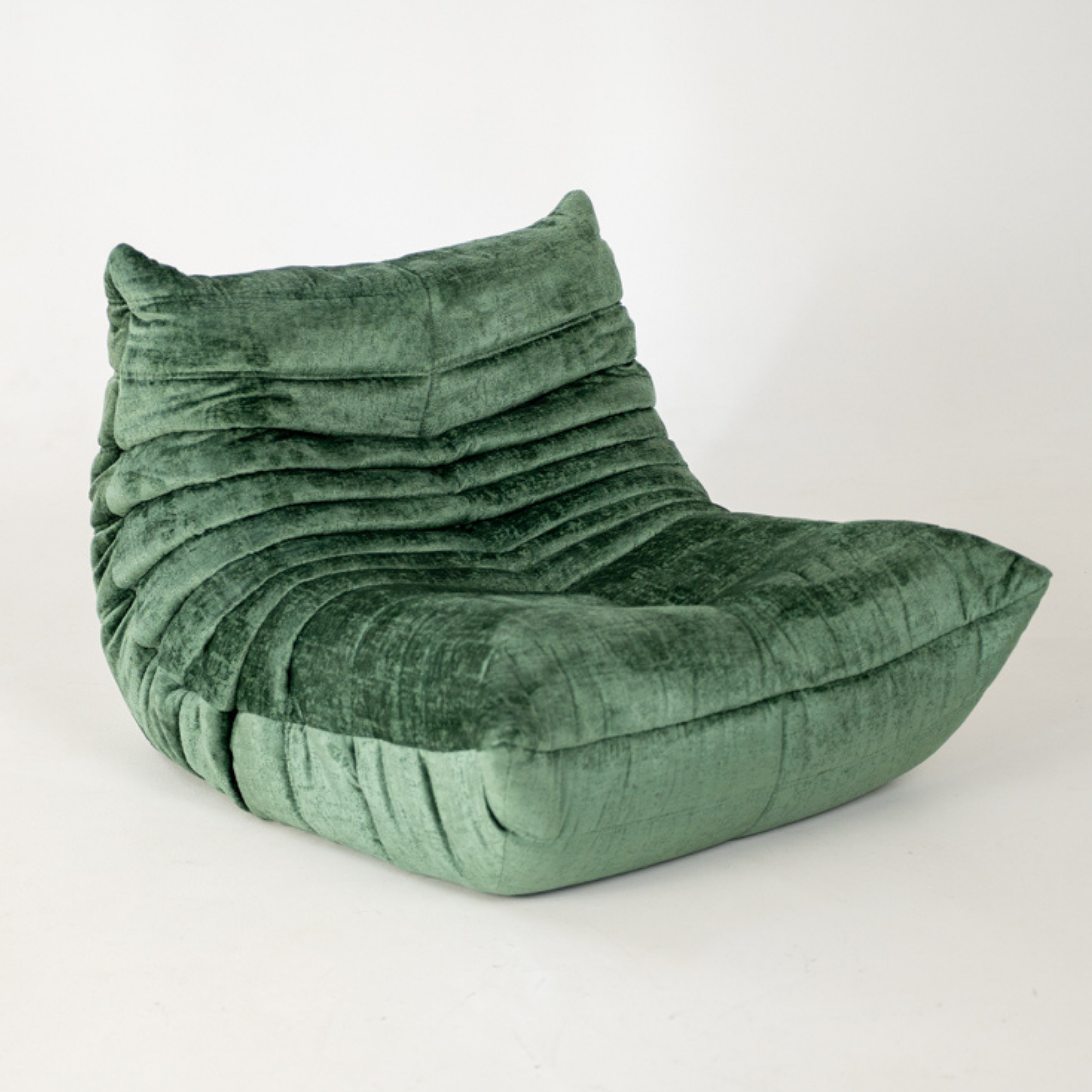 Togo Armchair Washed Velvet Forest Green 1