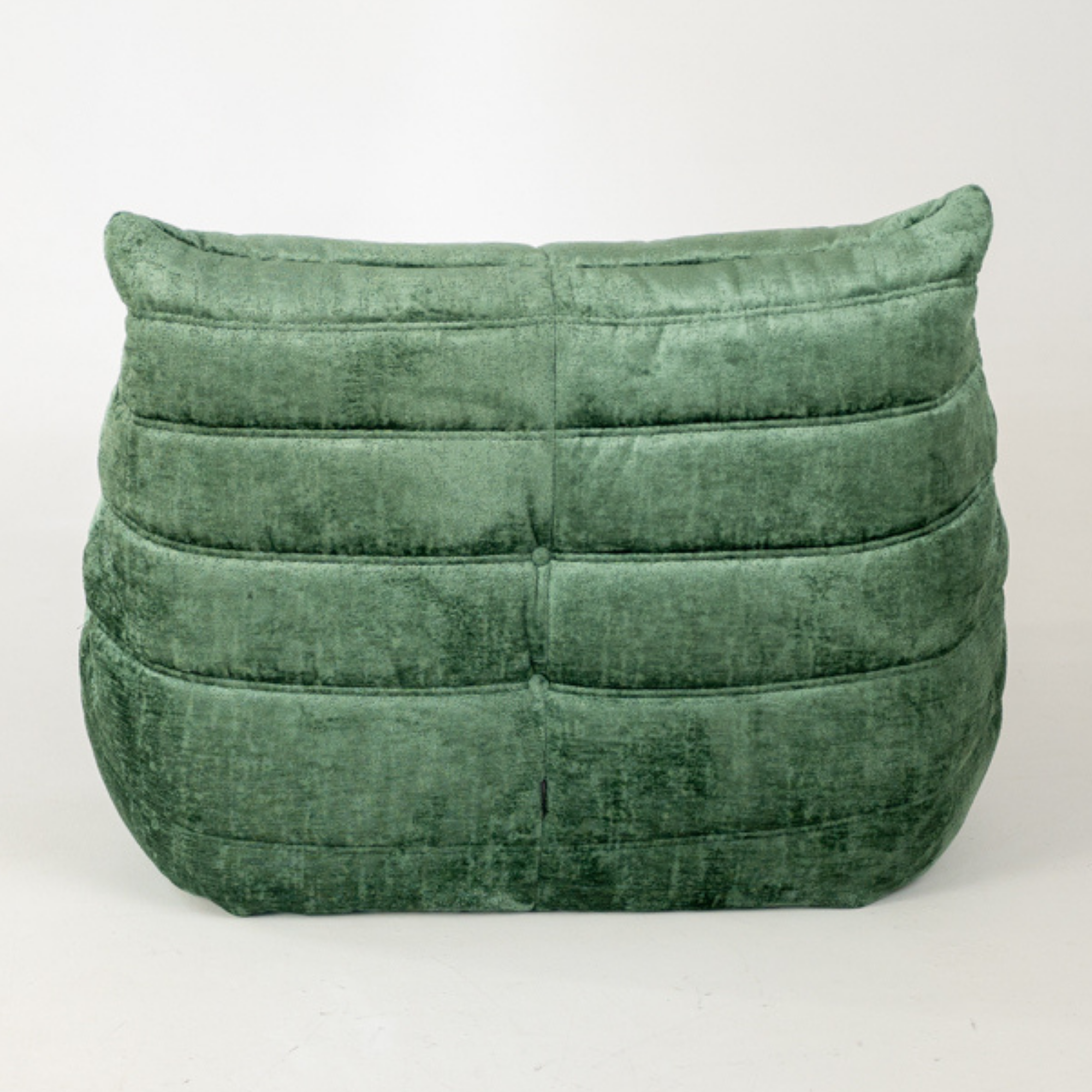 Poltrona Togo in velluto lavato verde foresta 2