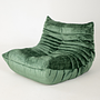 Togo Armchair Washed Velvet Forest Green 5
