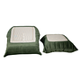 Togo Armchair and Ottoman Set Rib Velvet Moss Green 4