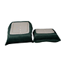 Togo Armchair and Ottoman Set Rib Velvet Spruce Green 6