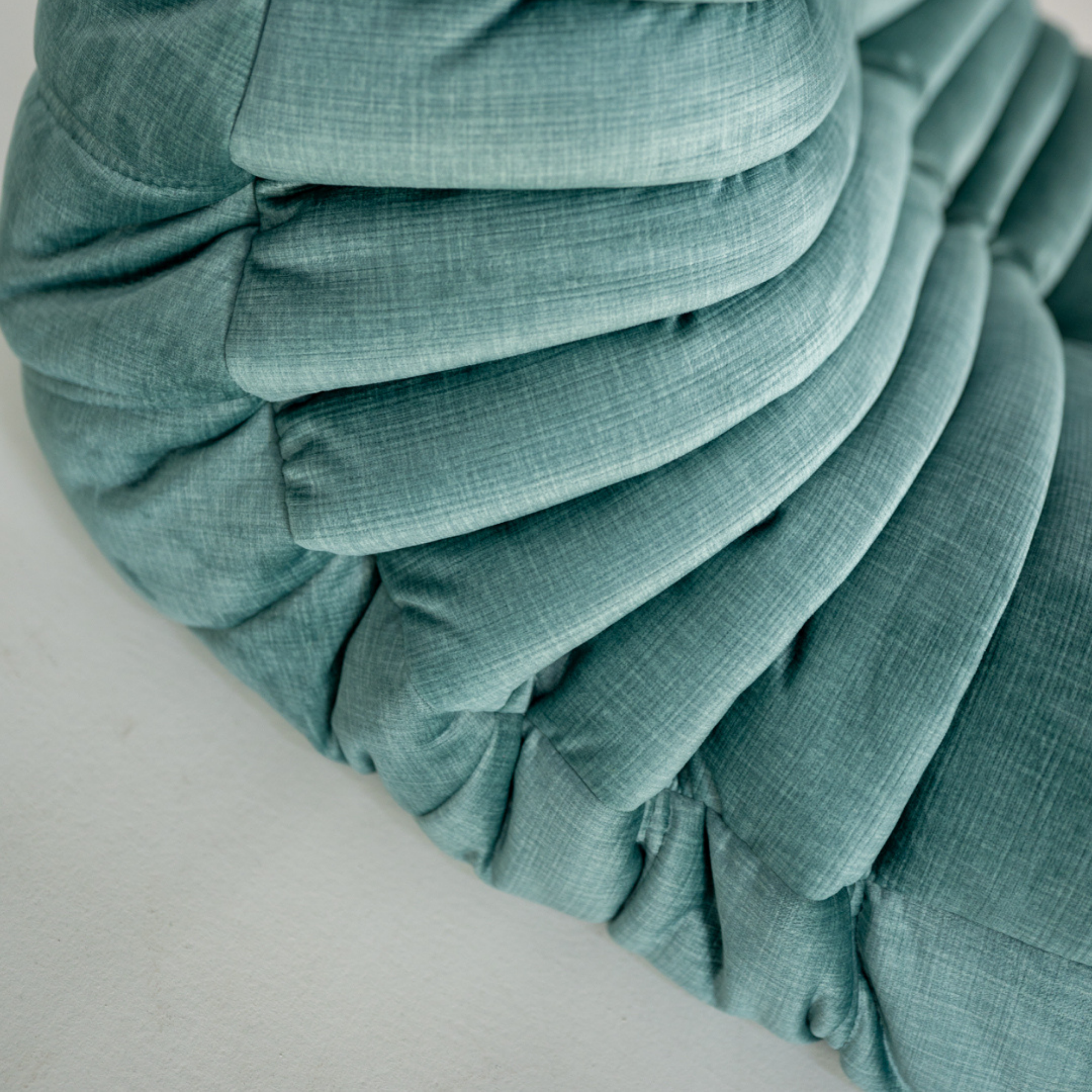 Togo Armchair Wave Rib Velvet Aqua 1