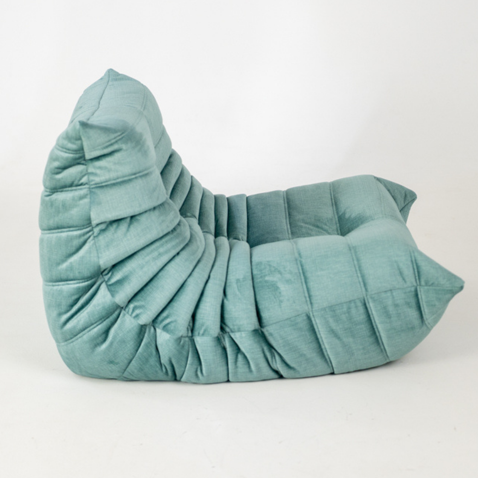 Togo Armchair Wave Rib Velvet Aqua 3