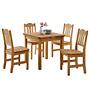 Bastide Dining Table Solid Pine Lye-colored 77x77 cm 1