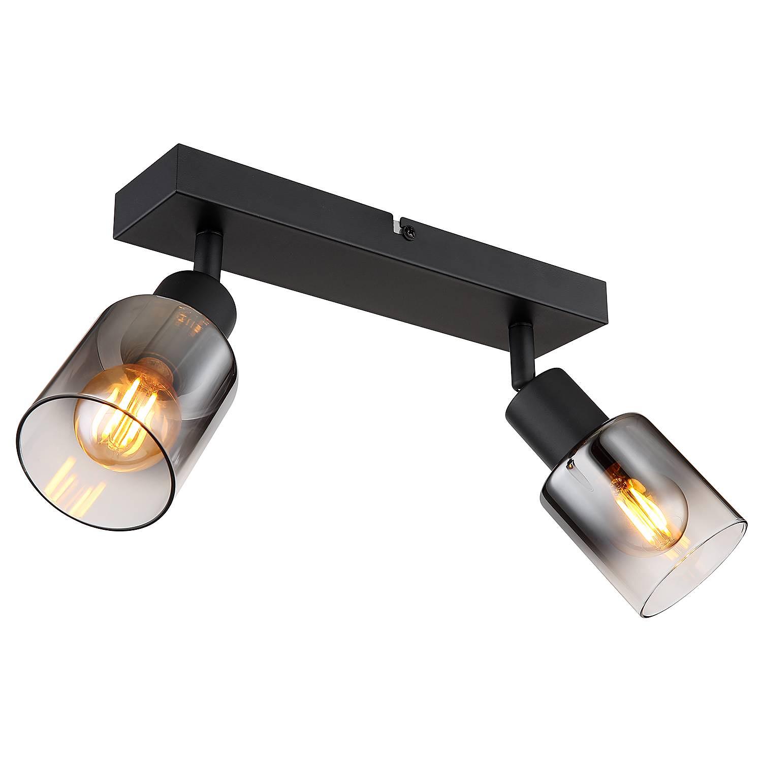 Hubertus Ceiling Light 2-Light Colored Glass Iron 3