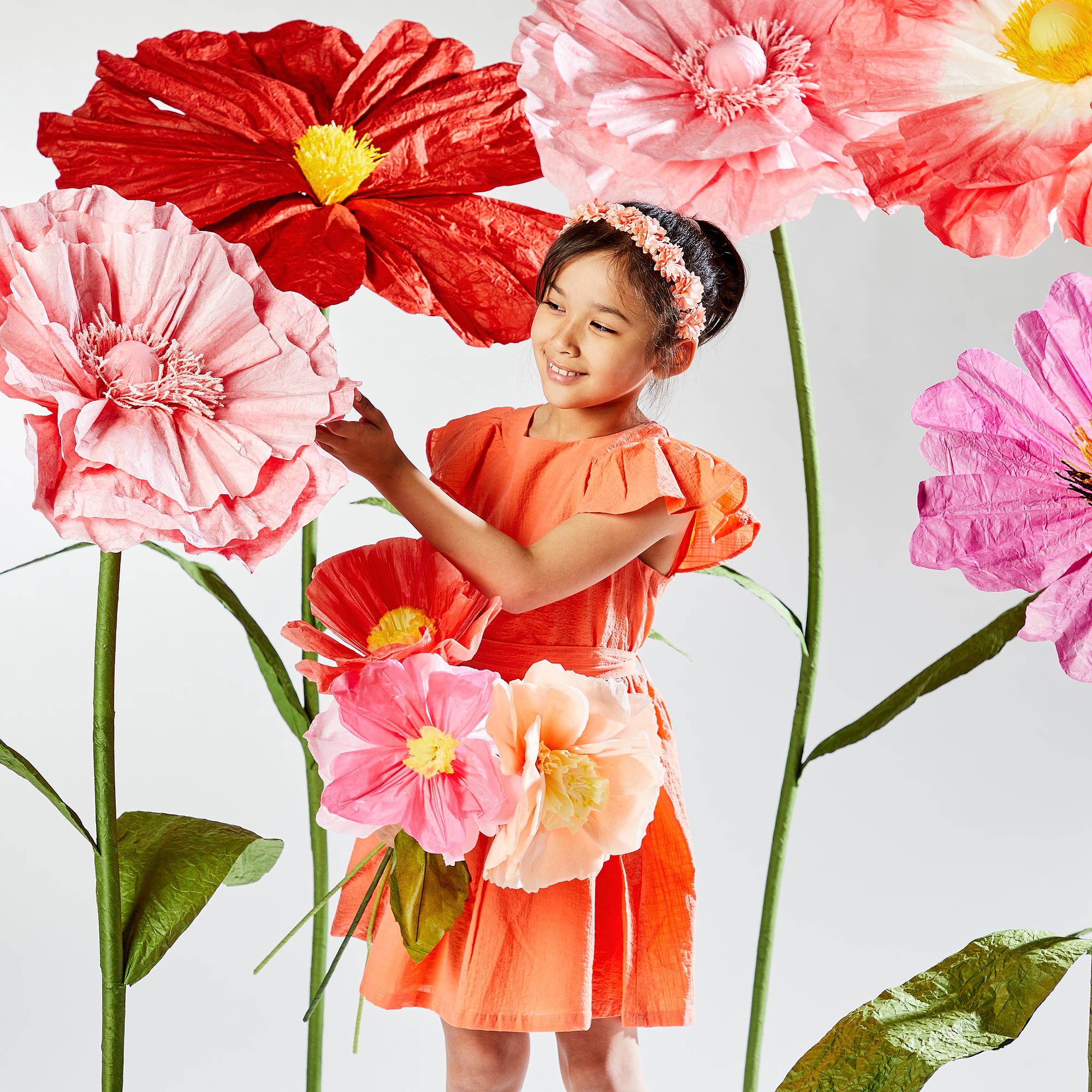 BLOOM Decorative Flower Paper Iron Pink 3