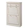 LILLEHAMMER Shoe Cabinet Solid Pine White 0