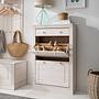 LILLEHAMMER Shoe Cabinet Solid Pine White 3