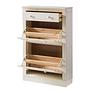 LILLEHAMMER Shoe Cabinet Solid Pine White 4