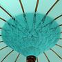 ORIENTAL LOUNGE Parasol Cotton Fabric Fruitwood Turquoise 4