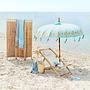 ORIENTAL LOUNGE Parasol Cotton Fabric Fruitwood Turquoise 2