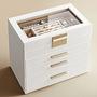 Ruika Jewelry Box Velvet White 25x21x16 cm 2