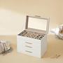 Ruika Jewelry Box Velvet White 25x21x16 cm 3
