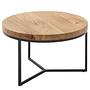 Ossofo Coffee Table Solid Oak Metal Ø60 cm 0