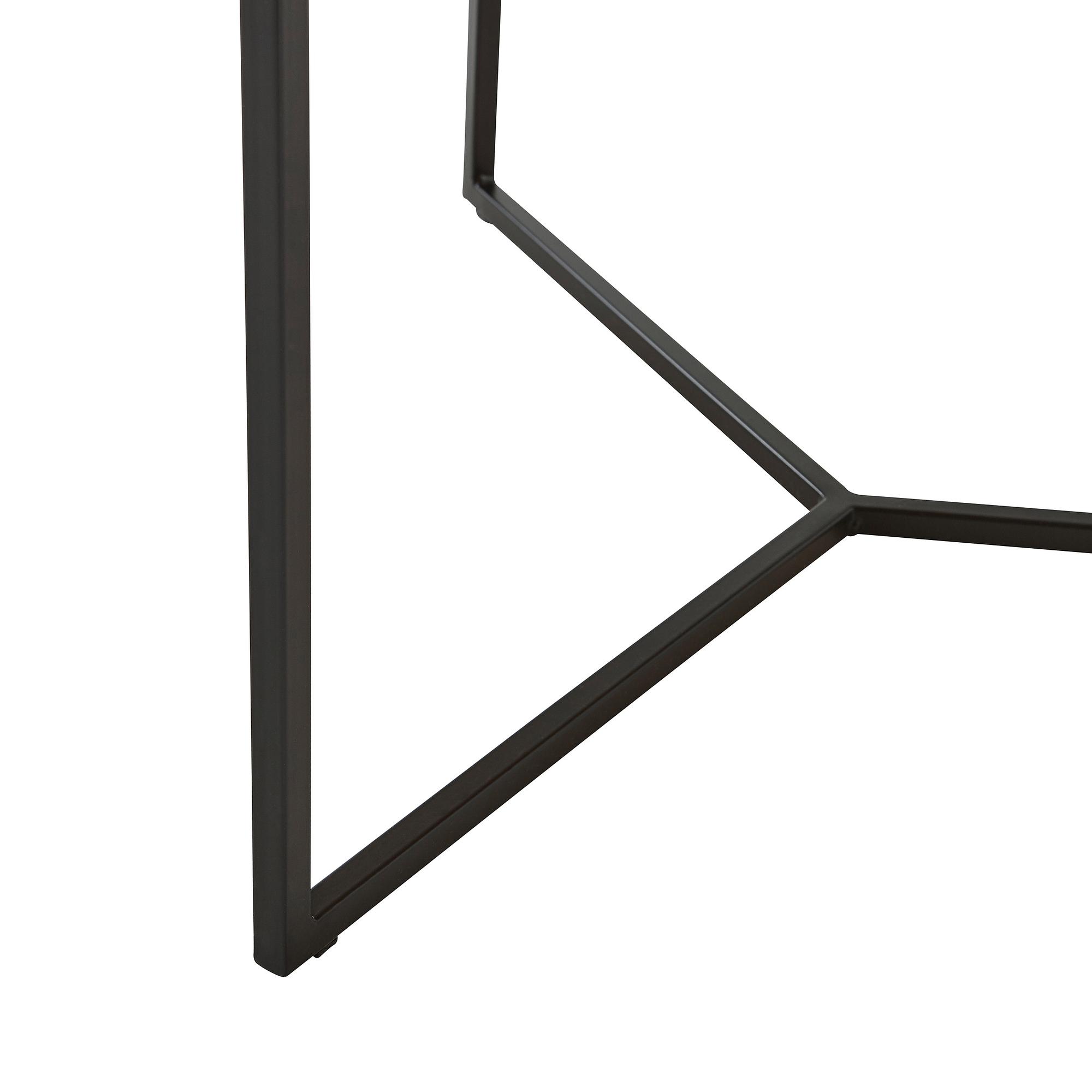 Ossofo Coffee Table Solid Oak Metal Ø60 cm 2