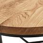 Ossofo Coffee Table Solid Oak Metal Ø60 cm 1