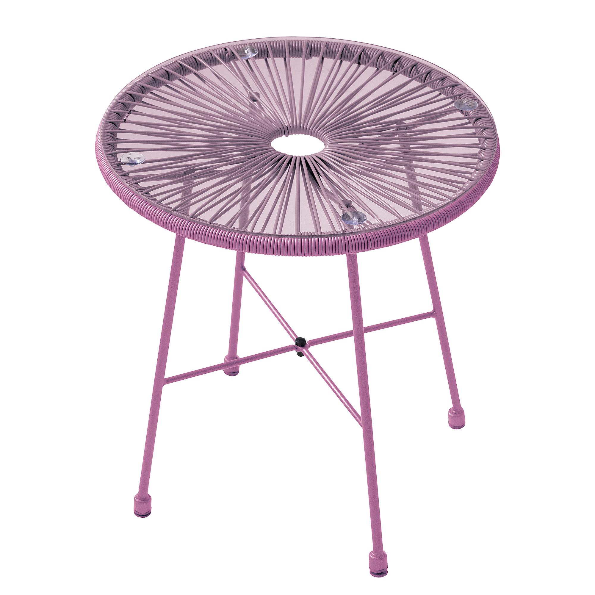 Copacabana Set of 3 Seating Group Steel Polyrattan Lavender 4