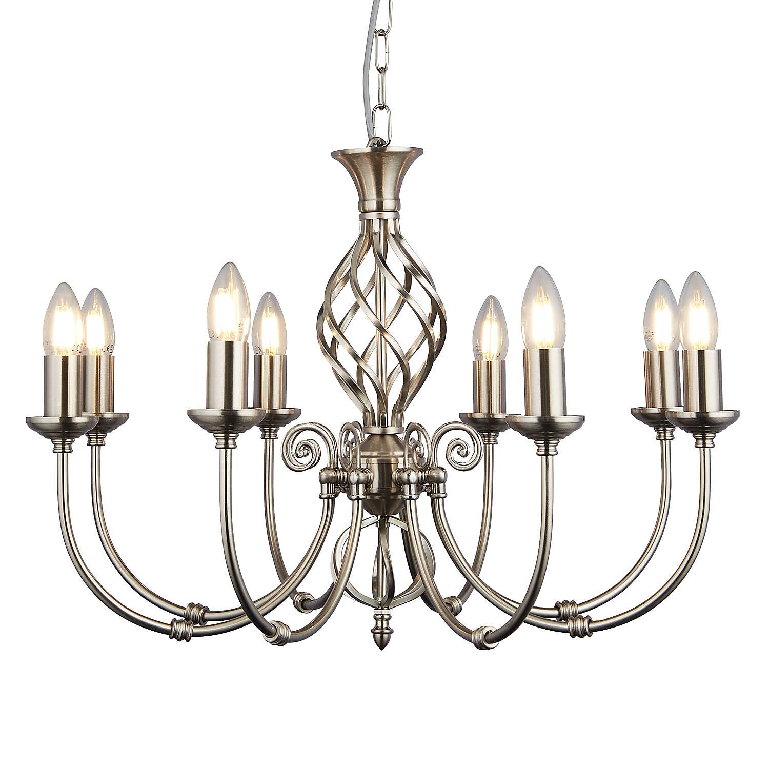 Zanzibar Chandelier 8-Light Steel Silver 0