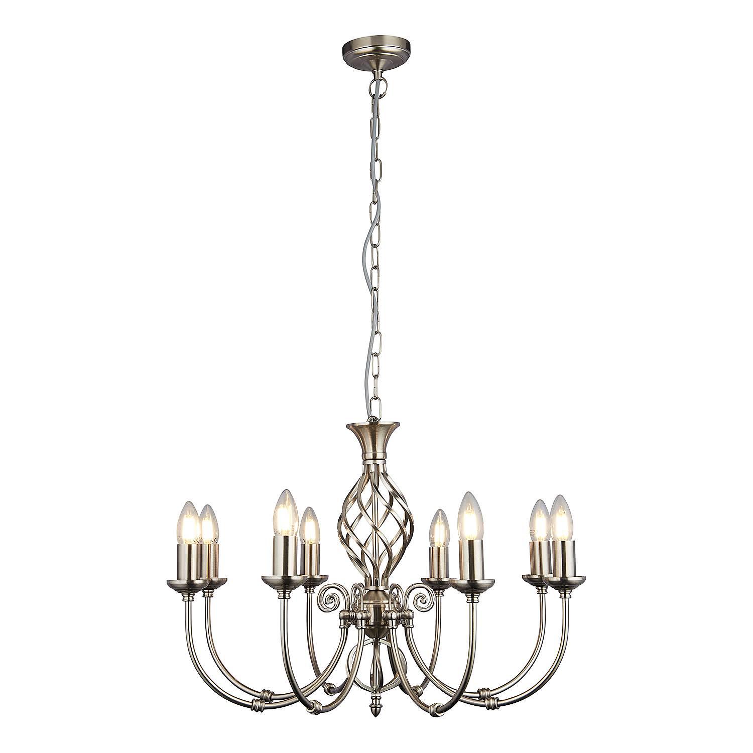 Zanzibar Chandelier 8-Light Steel Silver 3
