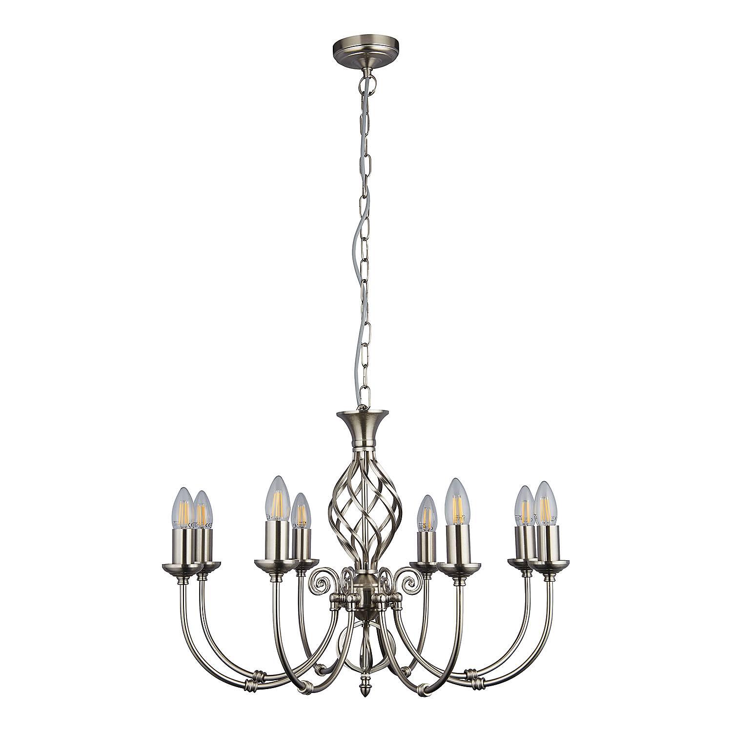Zanzibar Chandelier 8-Light Steel Silver 4