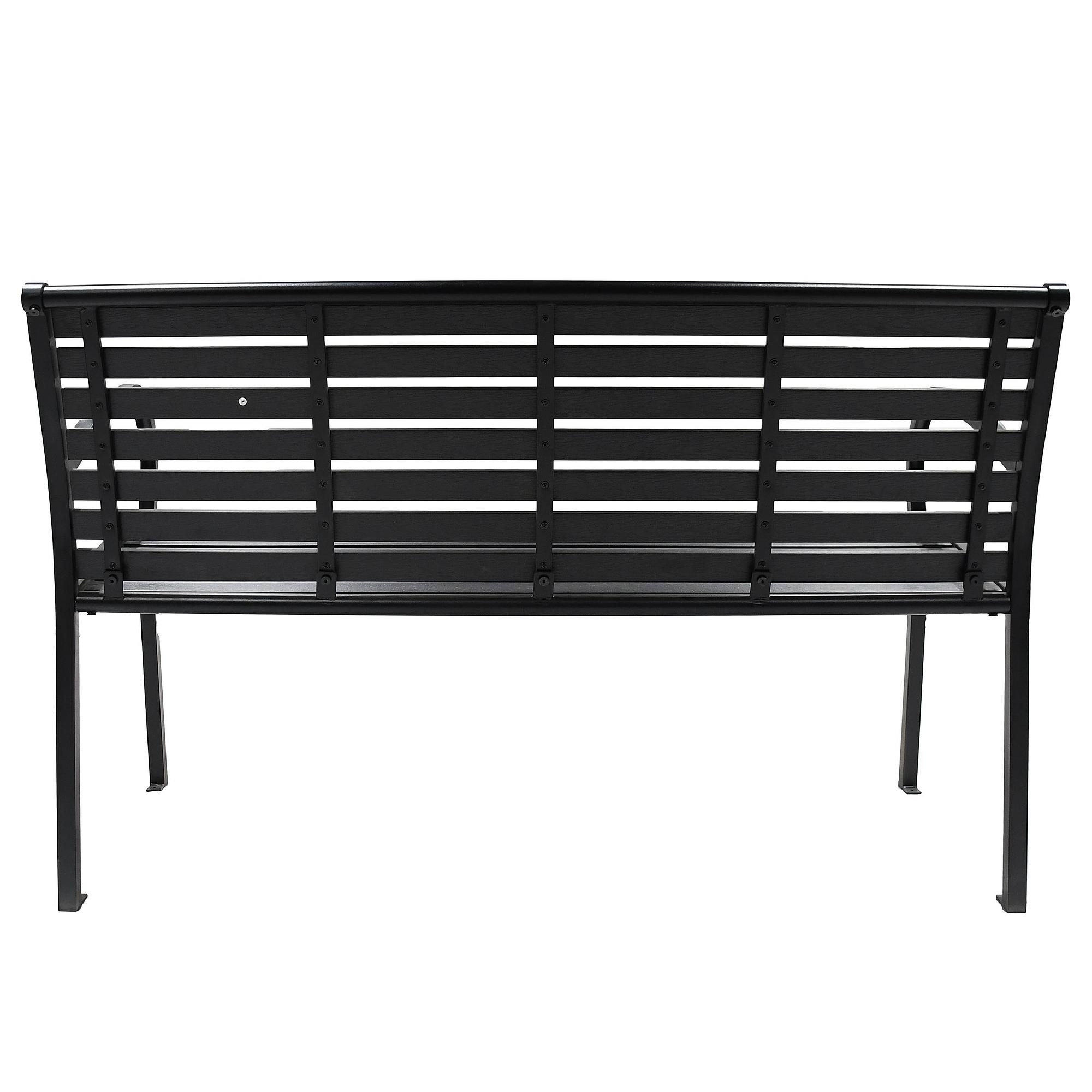 Jimbo Garden Bench Steel Polywood Black 3
