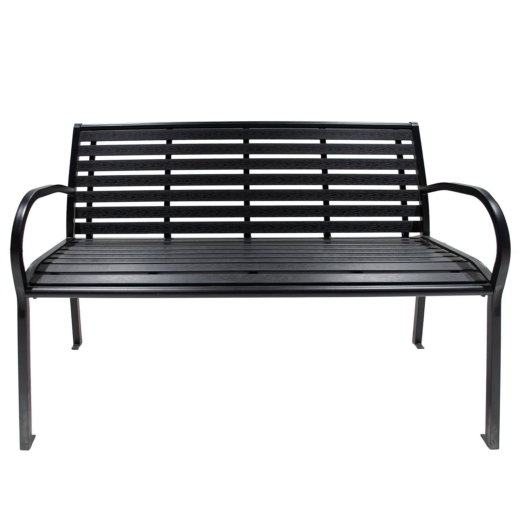 Jimbo Garden Bench Steel Polywood Black 2