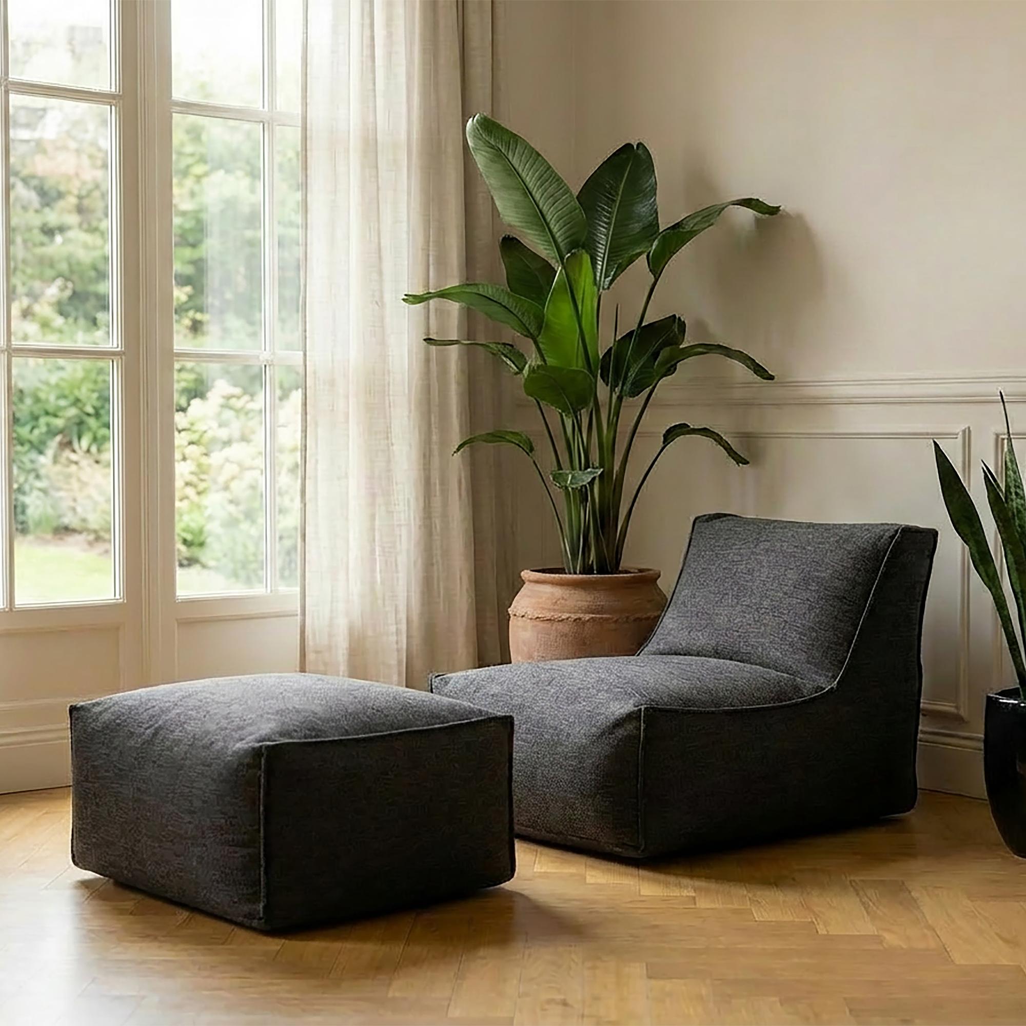 ReLaX!BaG Ottoman Woven Fabric Anthracite 2