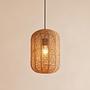 Husley Cast Iron Pendant Light 1-Light Paper Natural 0