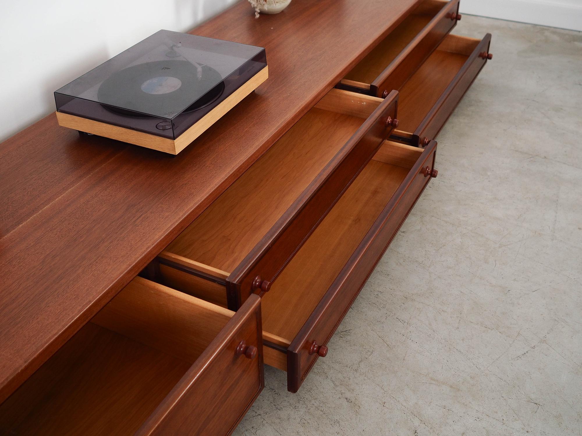 Mahogany Lowboard Brown 1970s 12