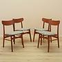 Set of four teak chairs 1970s Brown 1
