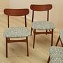 Set of four teak chairs 1970s Brown 3