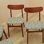 Set of four teak chairs 1970s Brown 4