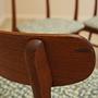 Set of four teak chairs 1970s Brown 7