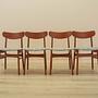 Vierer-Set Teak-Stühle 1970er Jahre Braun 9