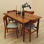 Set of four teak chairs 1970s Brown 13