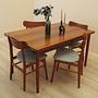 Set of four teak chairs 1970s Brown 14