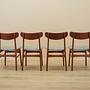 Vierer-Set Teak-Stühle 1970er Jahre Braun 11