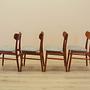 Vierer-Set Teak-Stühle 1970er Jahre Braun 10