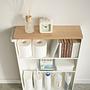 Tower Midi Cabinet Real Wood Veneer Steel White 4