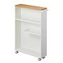 Tower Midi Cabinet Real Wood Veneer Steel White 1