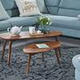 Latexo 2x Coffee Table Solid Wood Brown 3