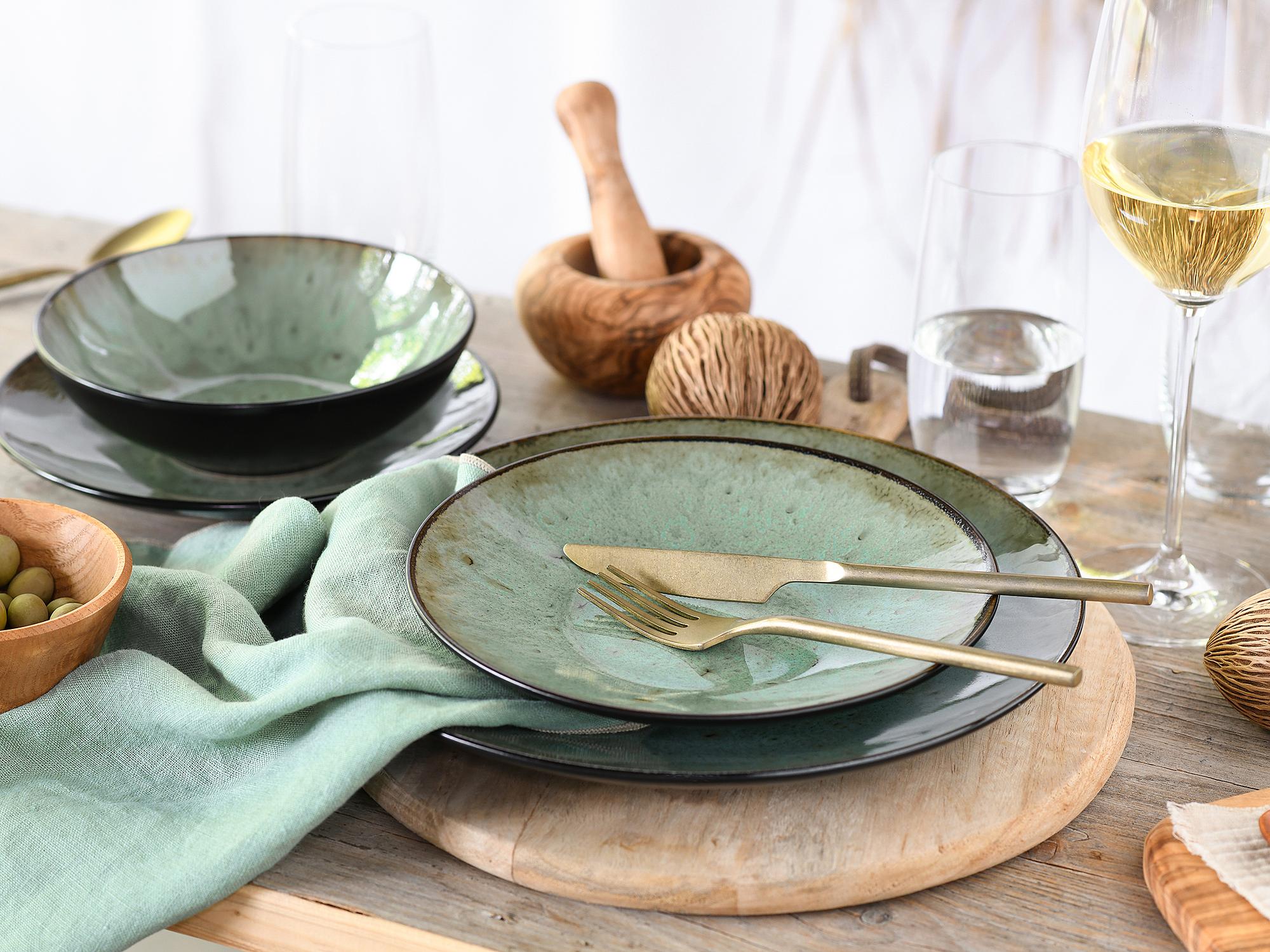 Jawa 12x Plate Set Stoneware Multicolored 4