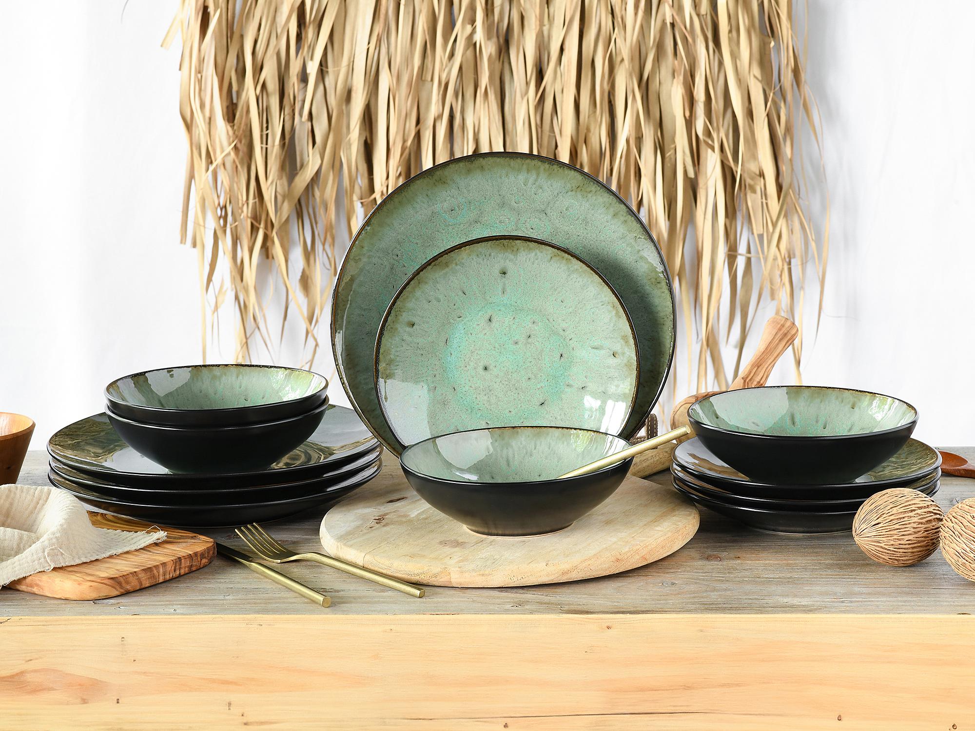 Jawa 12x Plate Set Stoneware Multicolored 2