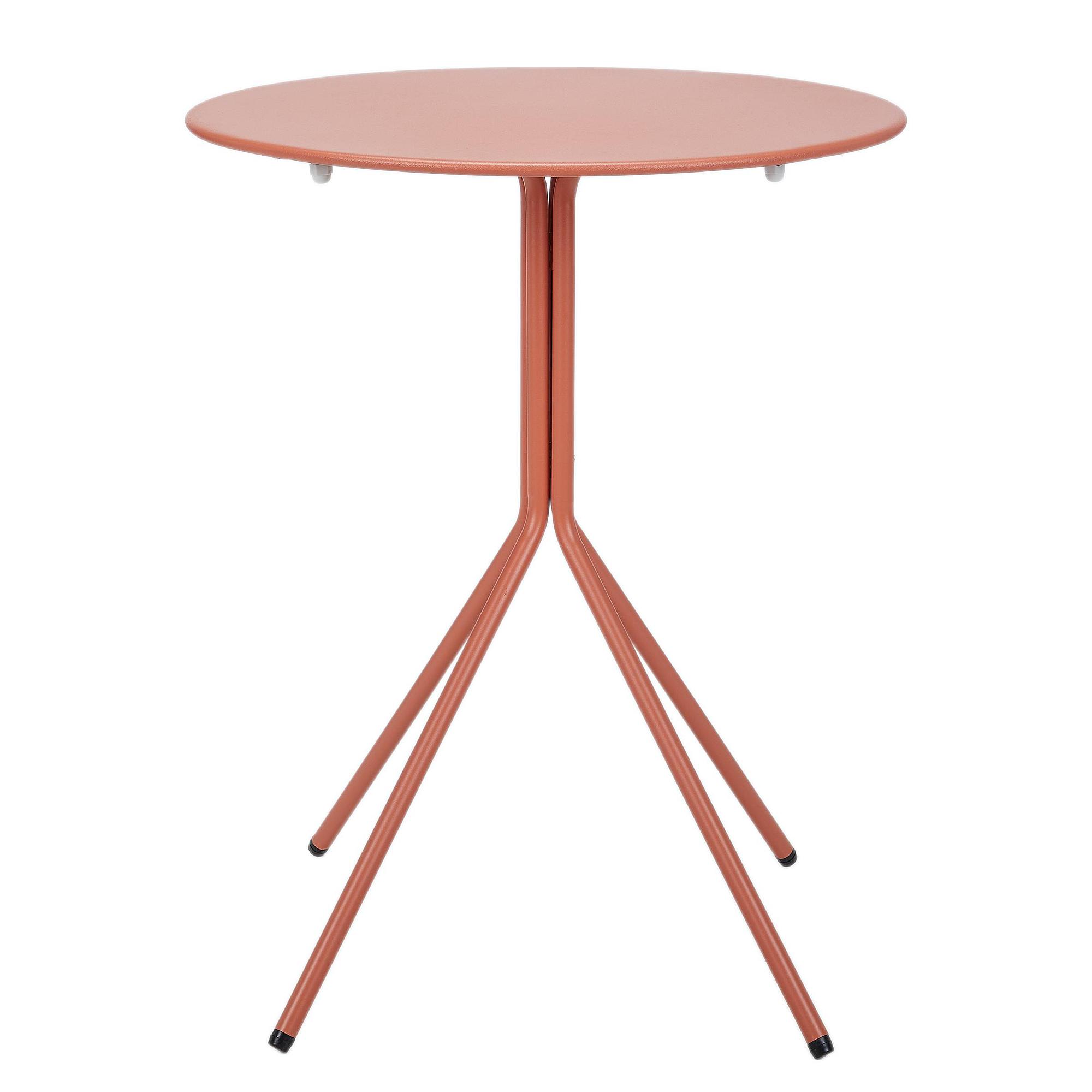 RENDEZVOUS Bistro Table Steel Orange Red Ø60 cm 4