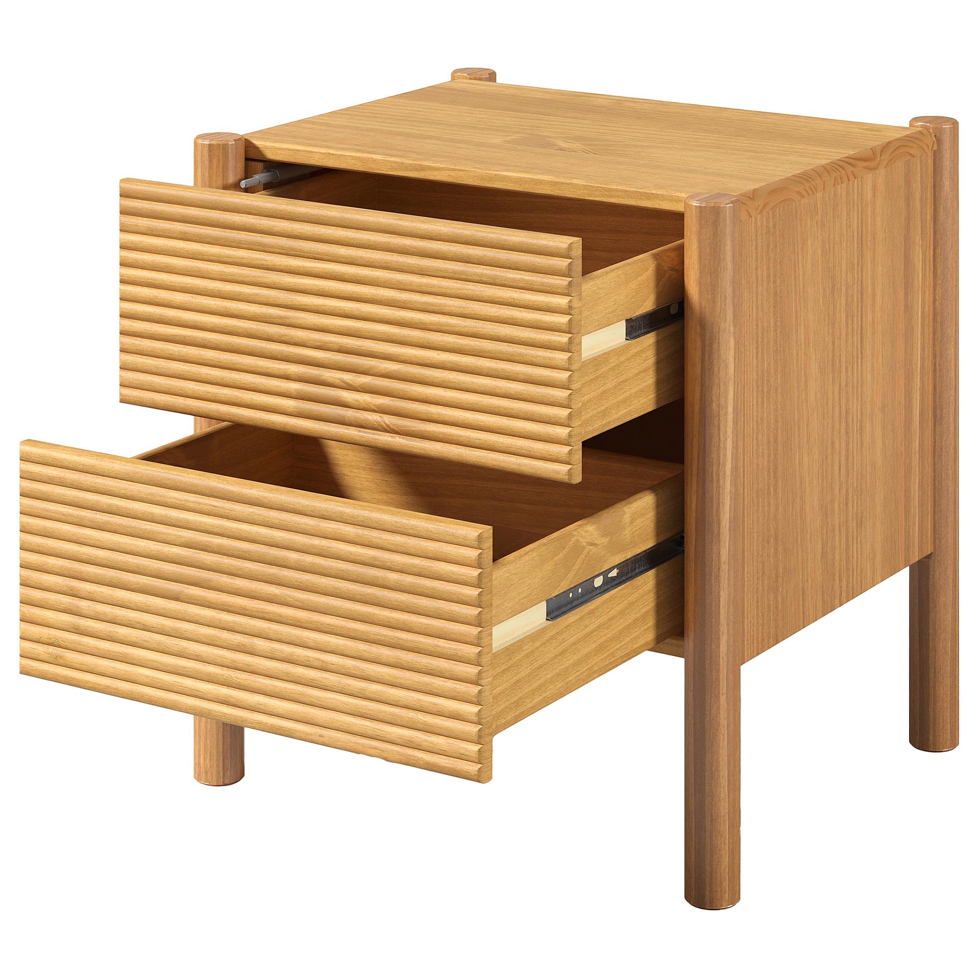 KOORE Nightstand Solid Pine Honey 1