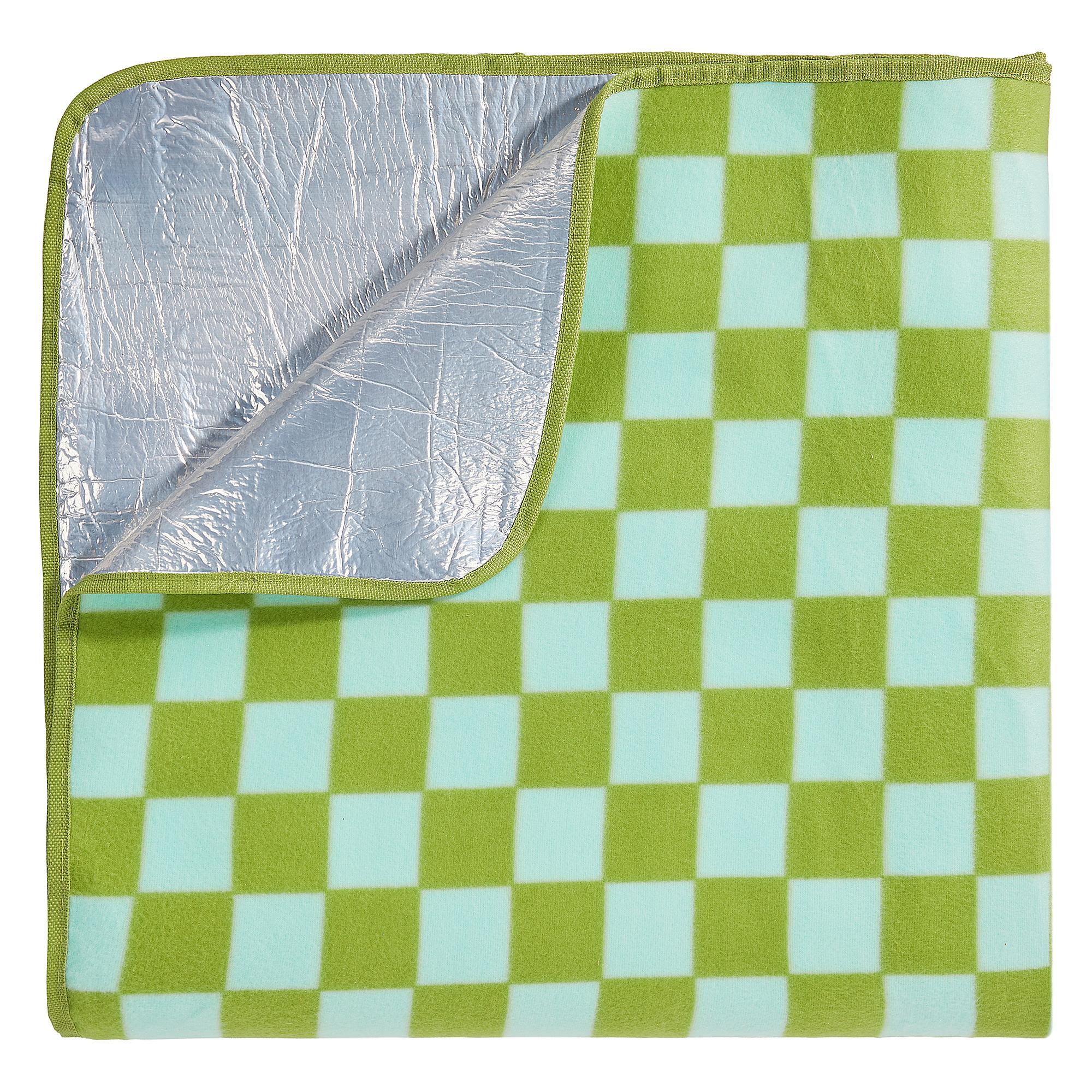 GET TOGETHER Picnic Blanket Blue Green 3
