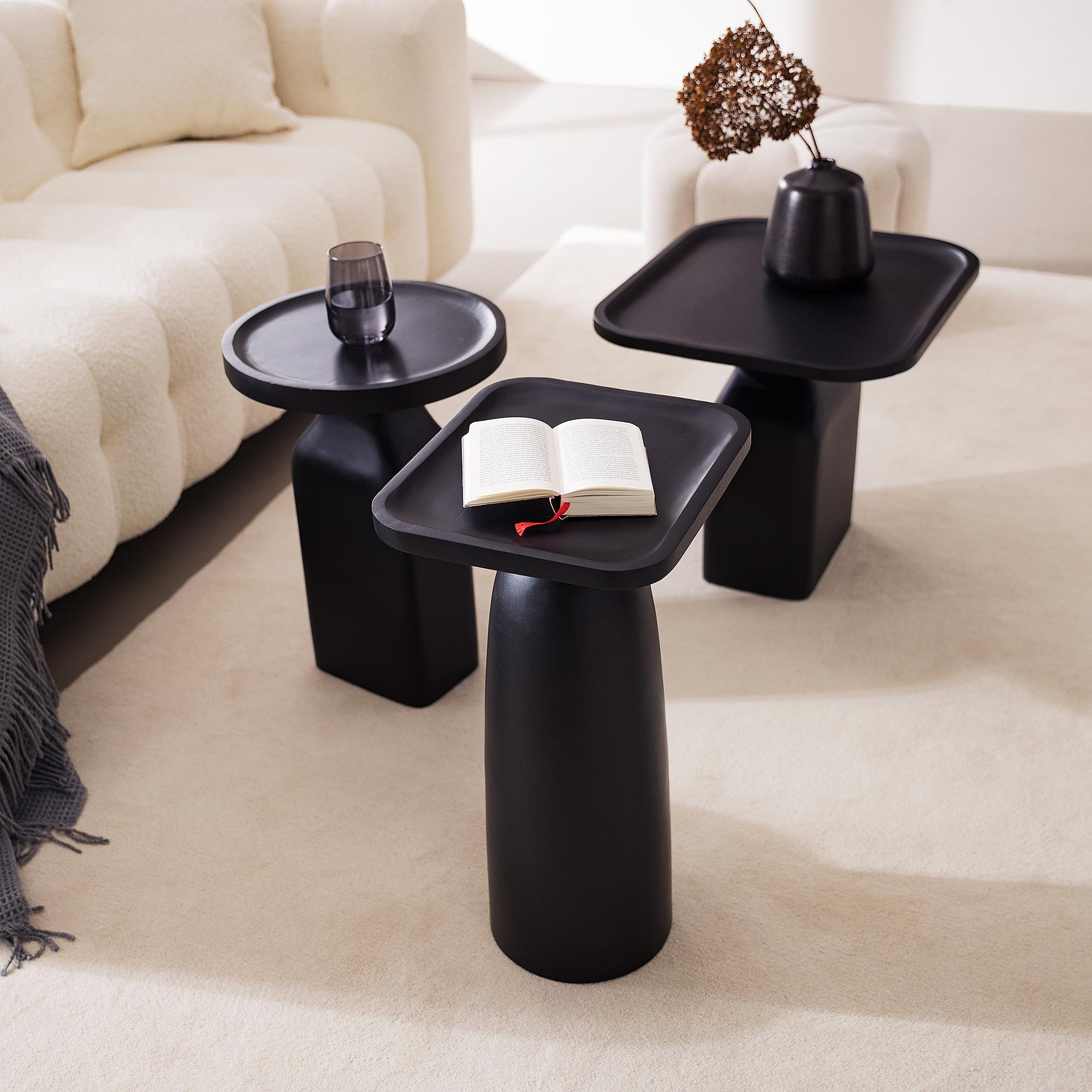 BOUZZ Side Table Solid Mango Black 3