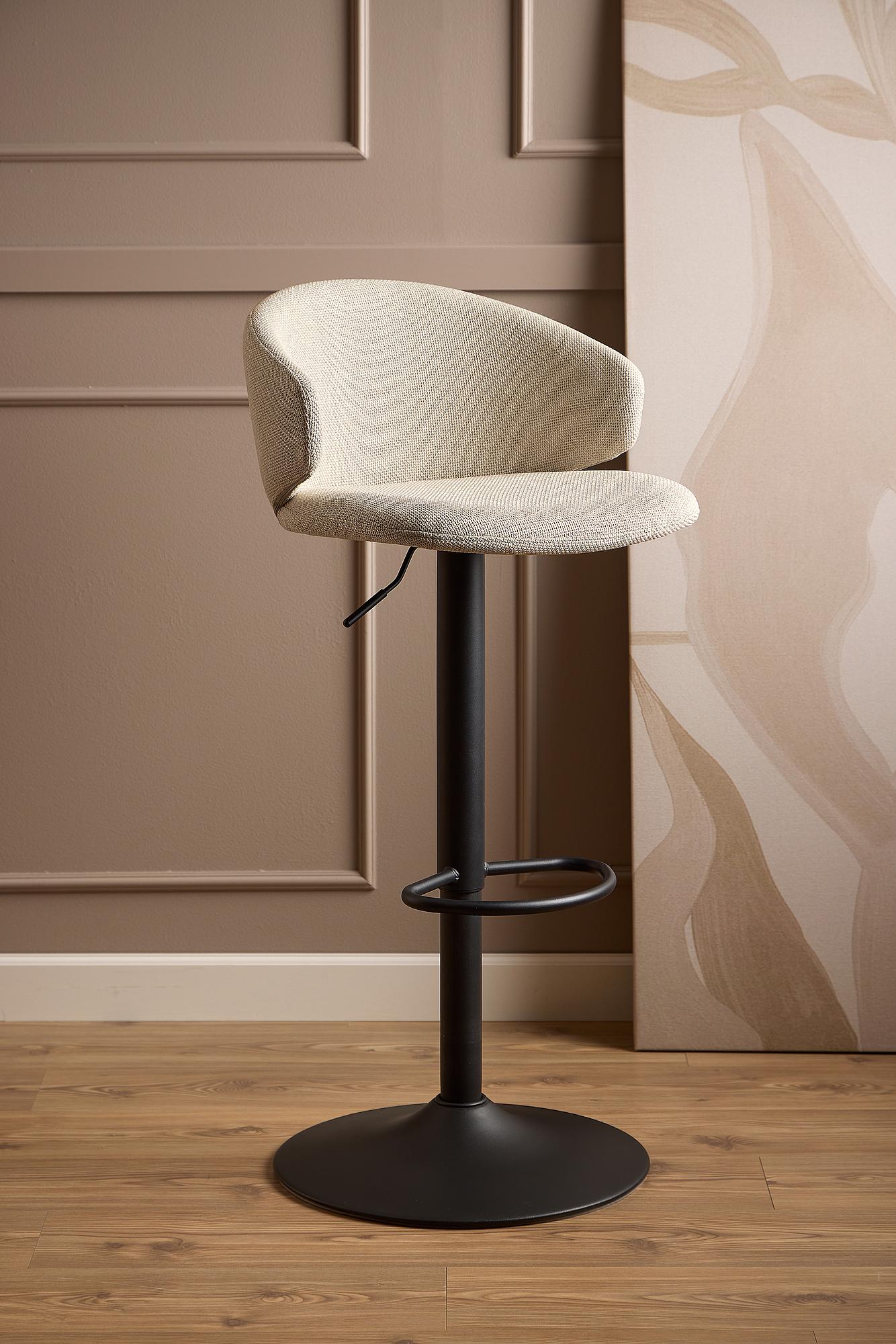 2x Bacavi Bar Stool Flat Weave Steel Beige 2